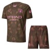Conjunto (Camiseta+Pantalón Corto) Portero Manchester City Primera Equipación 2024-25 - Niño